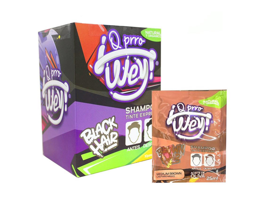 SHAMPOO TINTE XPRESS QPRRO WEY C.MEDIO 25 MLC/10PZ