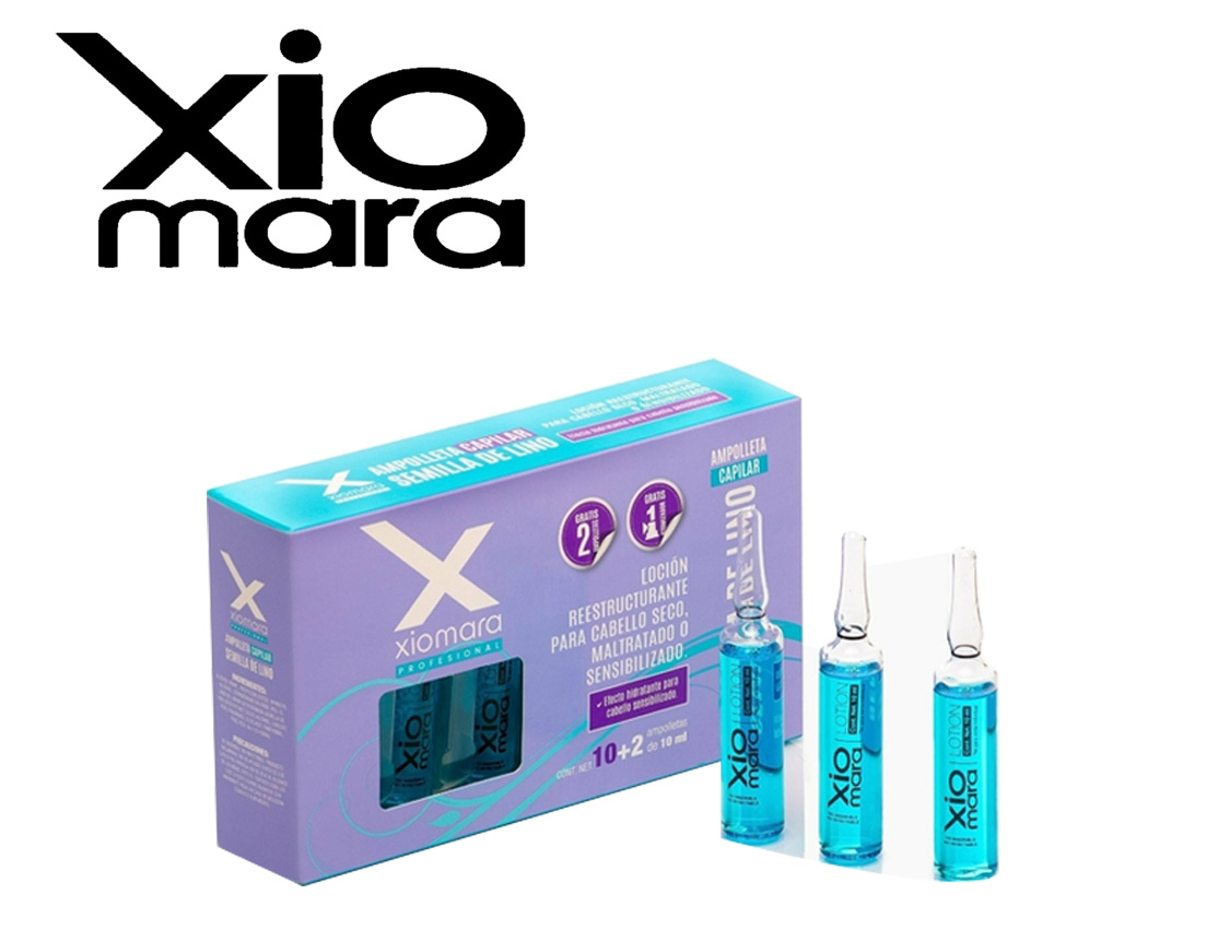 AMPOLLETA SEMILLA DE LINO XIOMARA 12 PZ DE 10ML